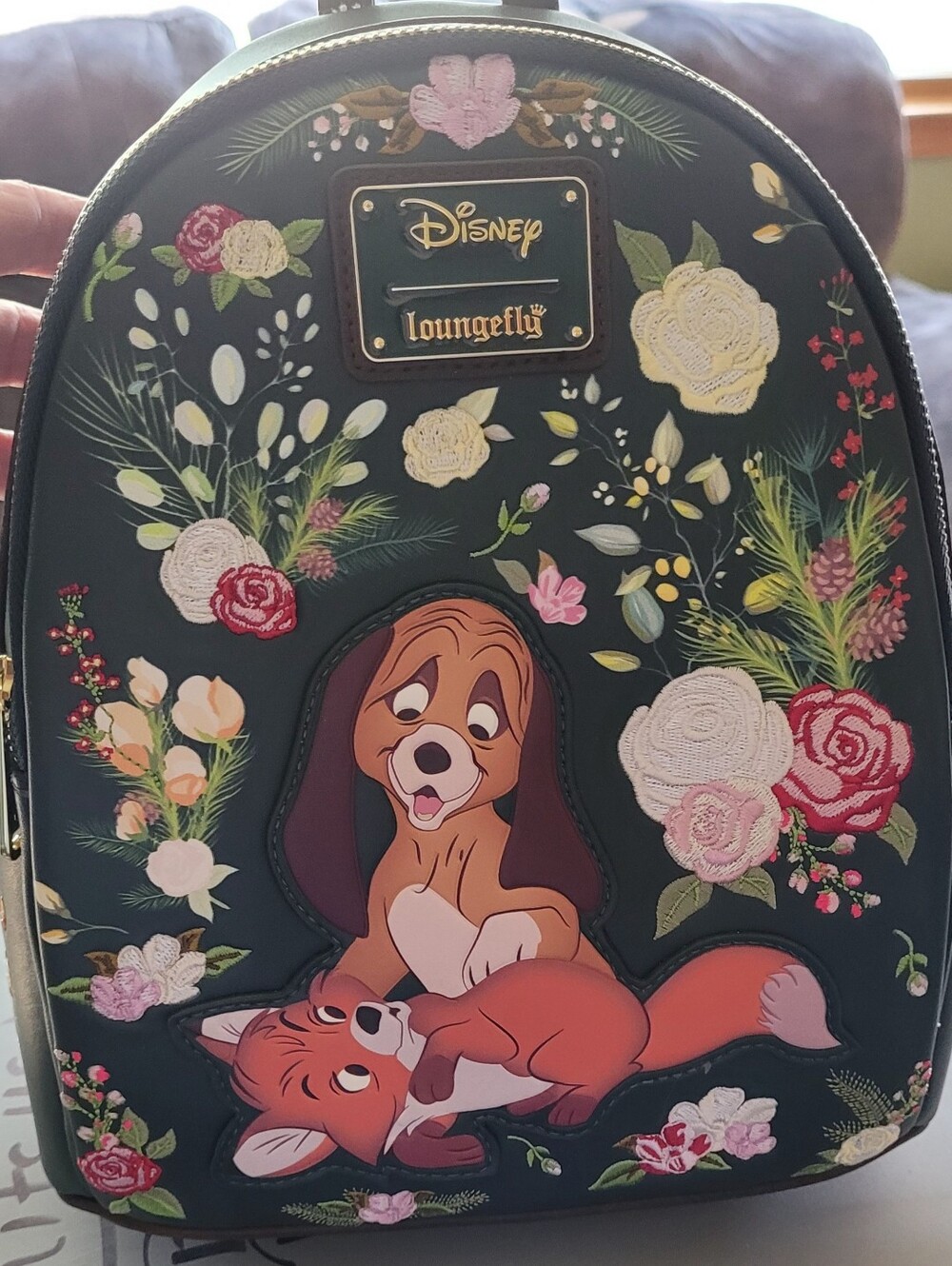 Loungefly The Fox and the Hound Forest Floral Mini Backpack
